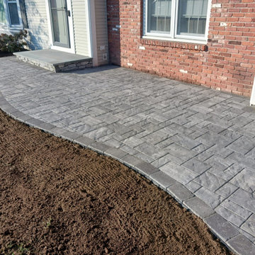 Unilock Paver Walkway Project with Bluestone Steps