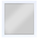 Meridian Furniture - Marisol Wood / Metal Contemporary Mirror, Rich White Finish - Turn to the Marisol mirror to make a big impression in your modern bedroom. This contemporary piece looks great on its own or paired with other items in the Marisol collection. Eye-catchingly elegant, this piece features a rich white finish for an up-to-the-minute vibe in your bedroom sanctuary. Minimalist by design, this mirror adds functionality to your space and features a wood frame for lasting durability.