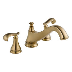 Delta Cassidy 3-Hole Roman Tub Trim - Low Arc Spout - Bathtub Faucets