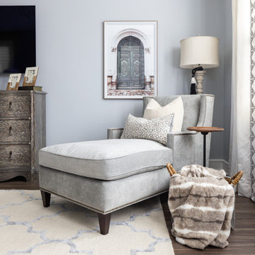 Charcoal Board and Batten with Chaise Master Bedroom