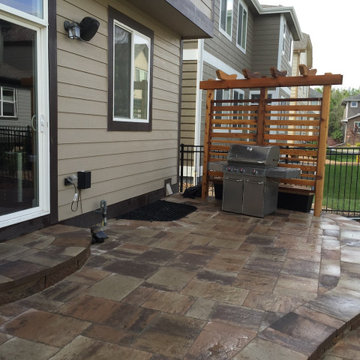 Patio and Privacy Wall Installation