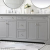 Elegant VF53072DGR 72"Double Bathroom Vanity, Gray