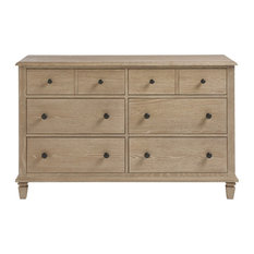 Vintage French Provincial Dressers Houzz Zin Home Antibes Oak Wood 6 Drawers Dresser 58 Dressers