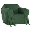 Classic Slipcovers Cotton Duck 1-Piece Chair Slipcover, Hunter
