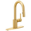 Moen Align Brushed Gold One-Handle Pulldown Bar Faucet