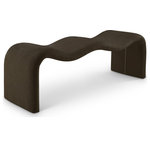 Meridian Furniture - Willow Upholstered Bench, Brown, Chenille Fabric - Your artsy side comes to life when you add this Willow brown chenille bench to your living room, entryway, or bedroom. This versatile yet elegant and modern bench is perfect for many different spaces in your home. Covered from top to bottom in buttery soft brown chenille, it offers a unique texture and refined look in a material that requires minimal maintenance. A metal inner frame ensures structural support, providing lasting use and enjoyment in any room.