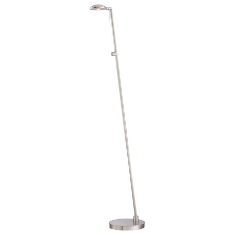 George Kovacs P4334-084 LED Floor Lamp George`S Reading Room Brushed Nickel