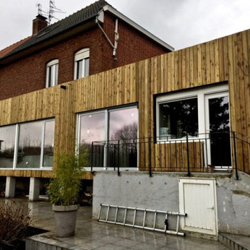Extension bois sur pilotis