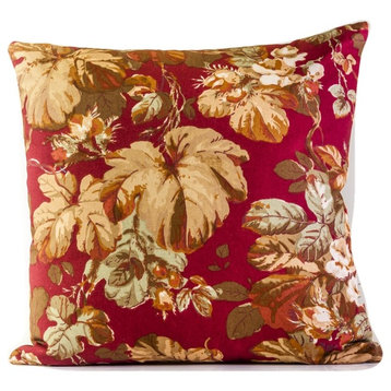 Floral Pillow Cover, Ralph Lauren Designer Fabric, 24"x24"