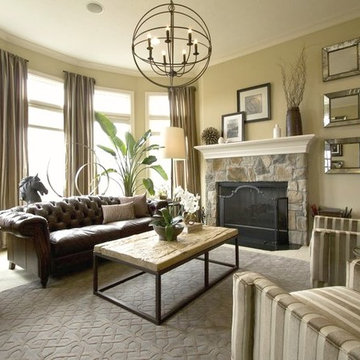 Transitional Family Room