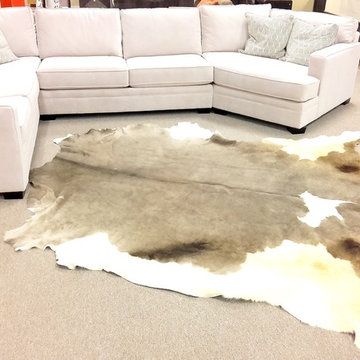 Luxury Cowhide Rug / 6'9" x 7'7" / Handmade / Imported from Europe
