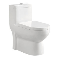 Sunny Siphonic One Piece Toilet in White - Toilets