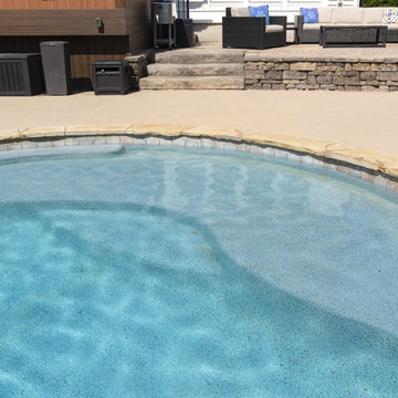 Reflecting look of home with overall pool design