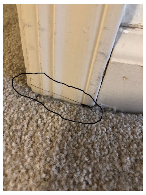 horizontal cracks found on the wood baseboard and door frame | Houzz Forum