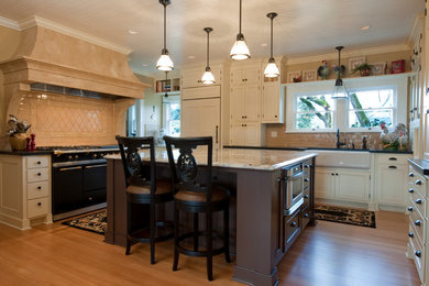 Example of an arts and crafts kitchen design in Other