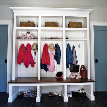 mudroom cubbies.