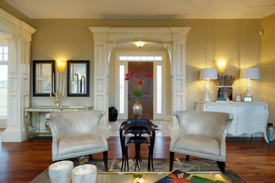 Inspiration for a transitional living room remodel in Calgary