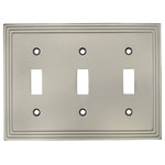 Cosmas - Cosmas 25037-SN Satin Nickel Triple Toggle Switchplate Cover - Finish: Satin Nickel
