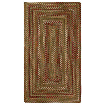 Capel Manchester Sage Red Hues 0048_200 Braided Rugs - 27" X 48" Concentric Rect