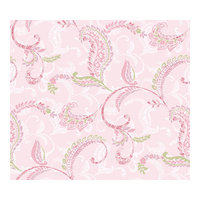Riley Pink Paisley Scroll Wallpaper Swatch