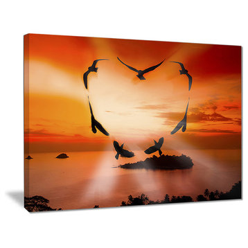 "Crow Heart at Sunset" Digital Canvas Print, 40"x30"