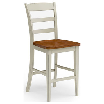 Catania Modern / Contemporary Wood Counter Stool in Off White Finish