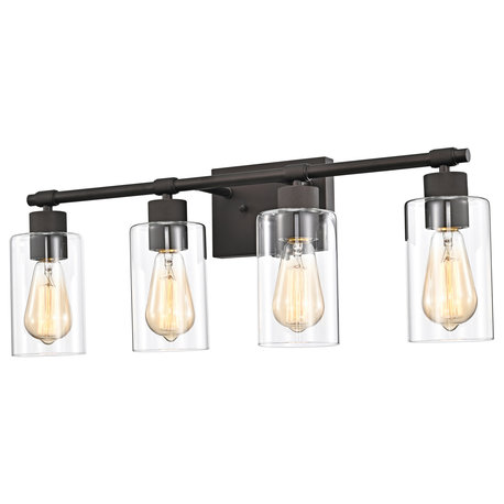 CHLOE Lighting Mercy Contemporary 4-Light Rubbed Bronze Bath Vanity Fixture