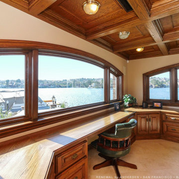 New Wood Windows in Stunning Home Office - Renewal by Andersen San Francisco Bay