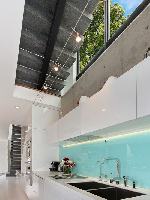Frosted Glass Backsplash Houzz