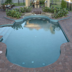 Geometric Freeform Pool with Steps - Products