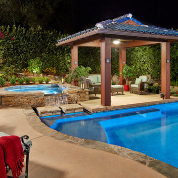 Backyard pool and Pergola