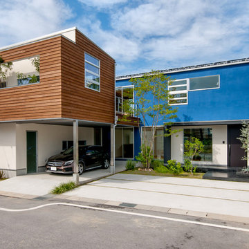 Design with open feeling that does not show private life　私生活を見せない開放感のある住宅デザイン