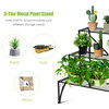 Costway Plant Rack 3-Tier Metal Plant Stand Garden Shelf Stair Style Decorative