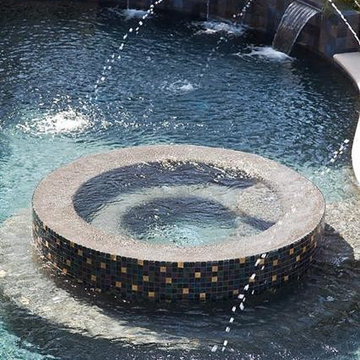 Dark Silver Glass Tiled Pool