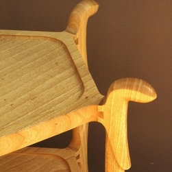 Custom Handmade Ash Pentagon Side Table - Products