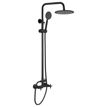 Mariano Dual Function Outdoor Shower Stainless Steel, Matte Black