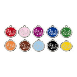Red Dingo Music Note ID Tag - Dog Toys