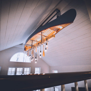 Custom light fixture and ceiling installation