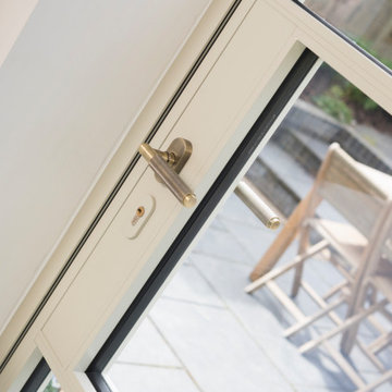 Our Brand New OB-36⁺ Soho Bifold paired with our OI-30 Internal Door