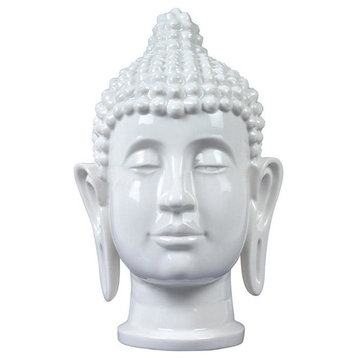 Medicine Buddha Head, Orient, Fine Porcelain