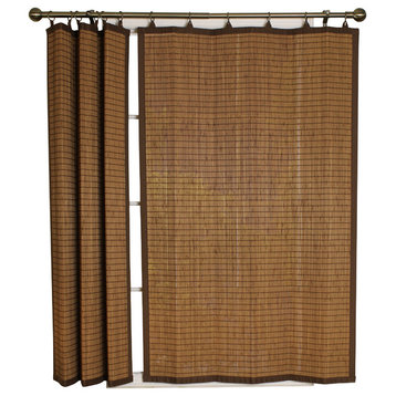 Versailles Patented Ring Top Bamboo 12" Valance, Wheat