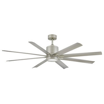 Hinkley Vantage 66" Integrated LED Indoor/Outdoor Ceiling Fan, Brushed Nickel