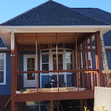 Screened and covered deck addition