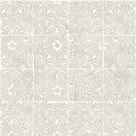 Grey Provincial Tile Peel and Stick Wallpaper Bolt