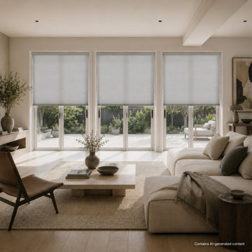 Big-Cell Insulated Cellular Shades For Large Living Room