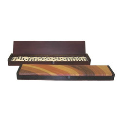 Corn Husk Domino Box w/Dominos - Pantry And Cabinet Organizers