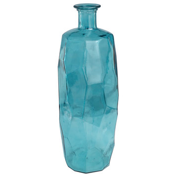 Modern Teal Recycled Glass Vase 563163