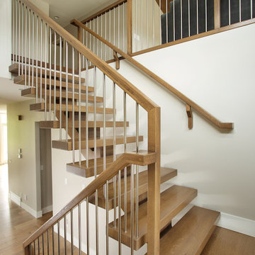 White Oak Mono Stringer with Stainless Steel Spindles