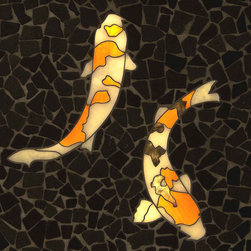 Translucent back-lit stone koi - Tile