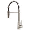 Commercial 3-Function Pull-Down 1-Handle Kitchen Faucet Spot Free Stainless